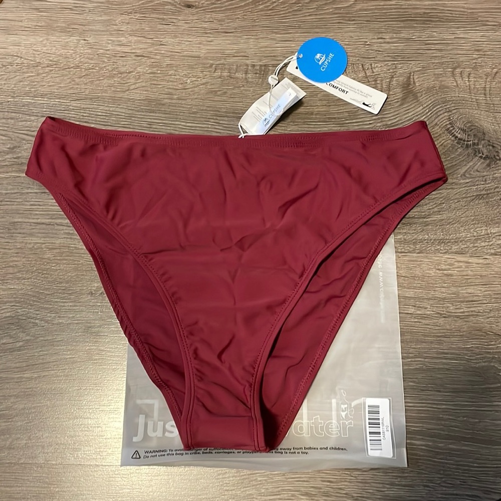 Maroon Cupshe Large Swim bottom